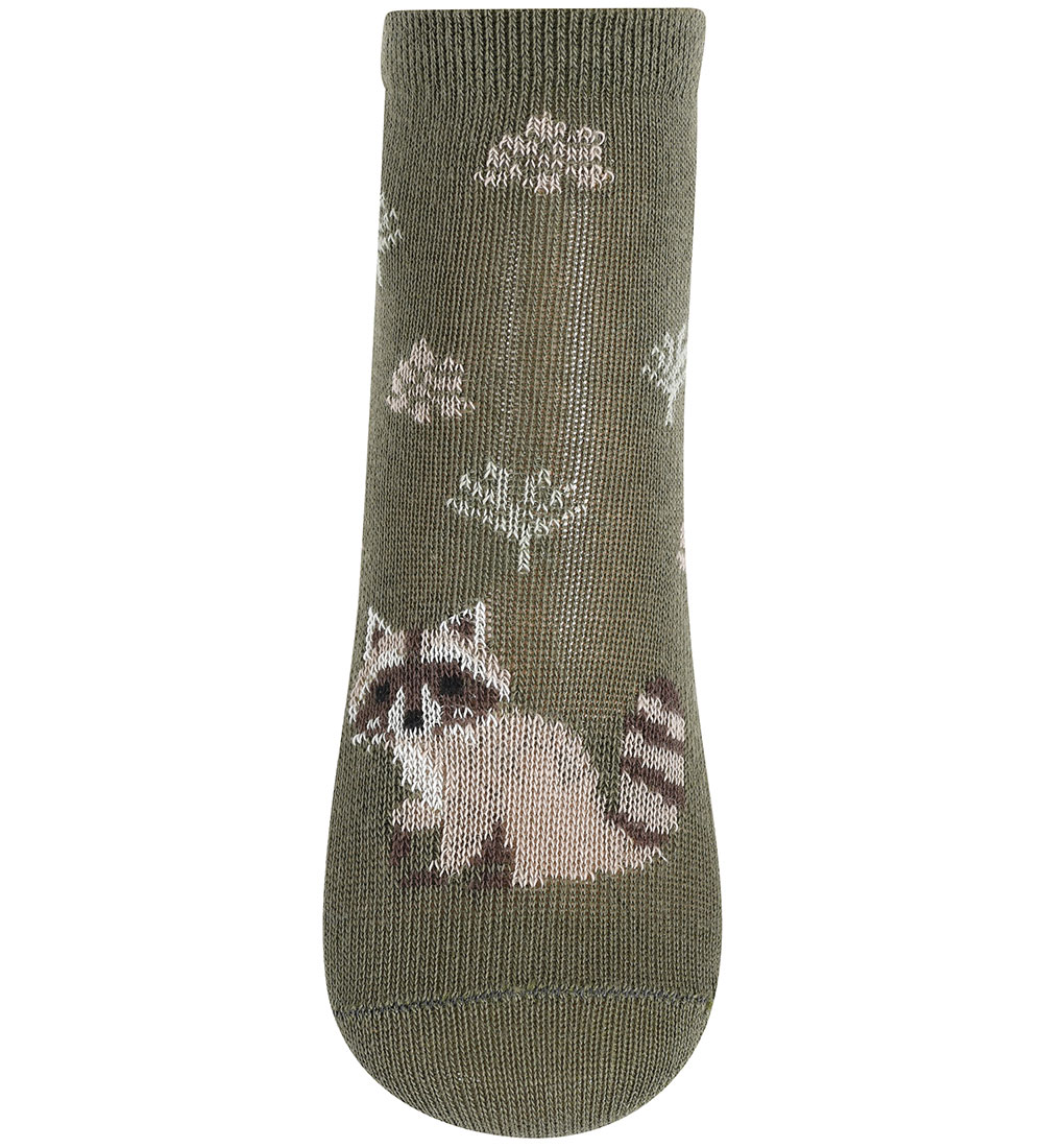 Melton Strømper - Racoon - Ivy Green
