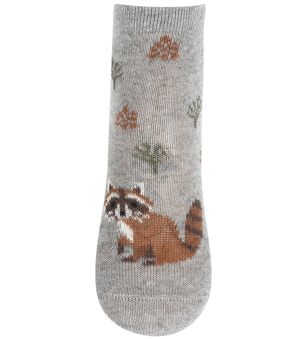 Melton Strømper - Racoon - Light Grey Melange