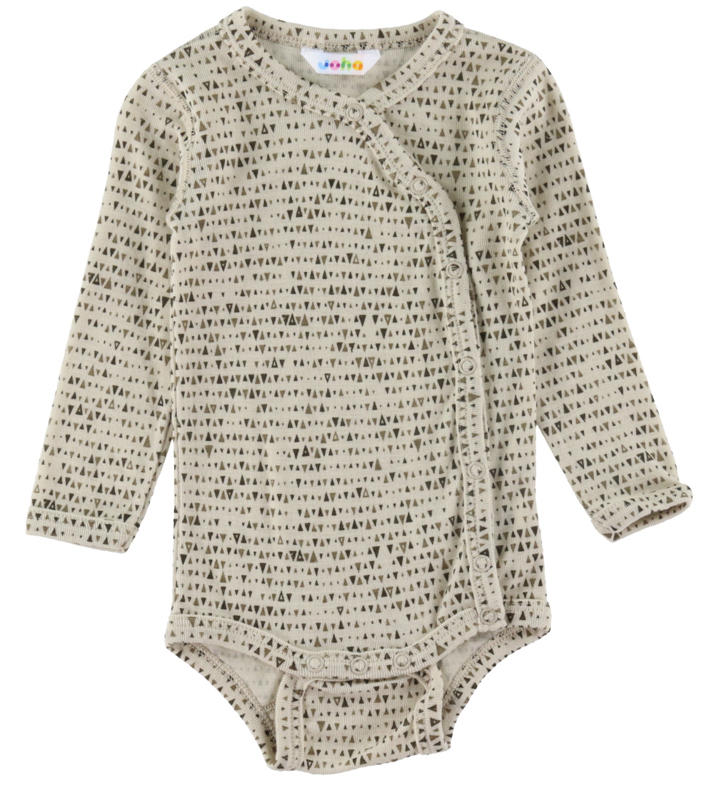 Joha Slå-om Body l/æ - Uld - Beige Aop