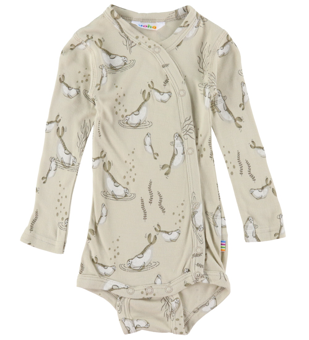 Joha Slå-om Body l/æ - Bambus - Beige Aop