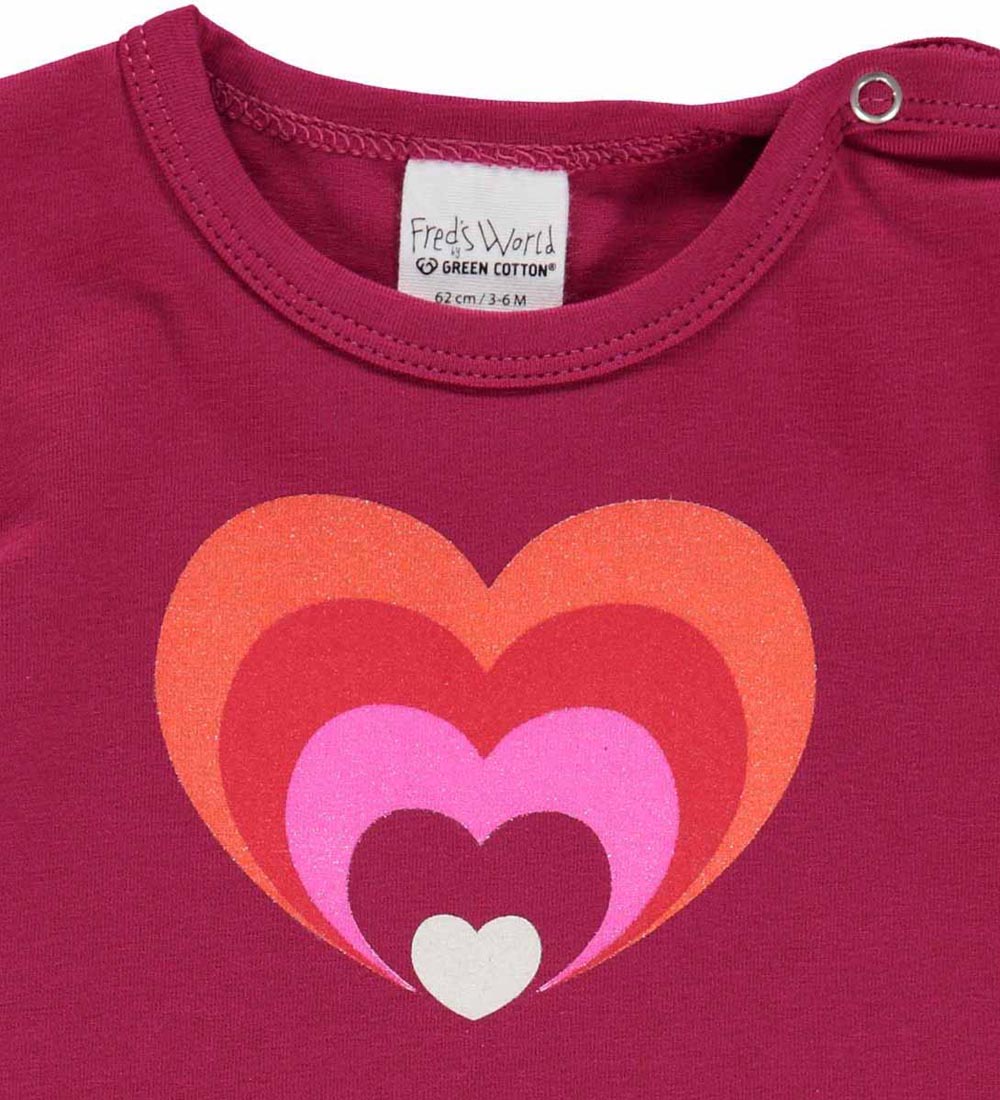 Freds World Bluse - Heart - Plum