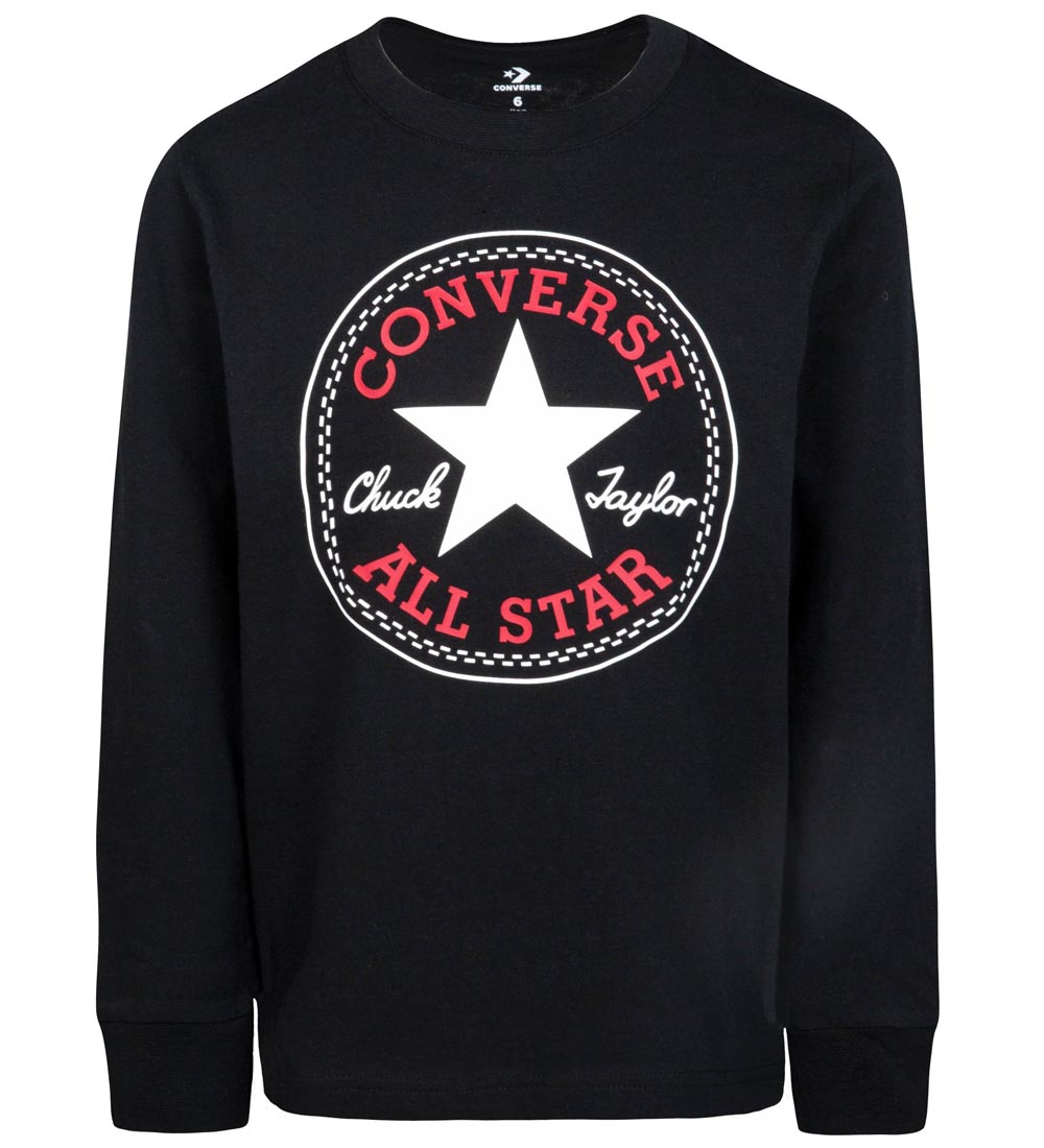 Converse Bluse - Sort m. Logo