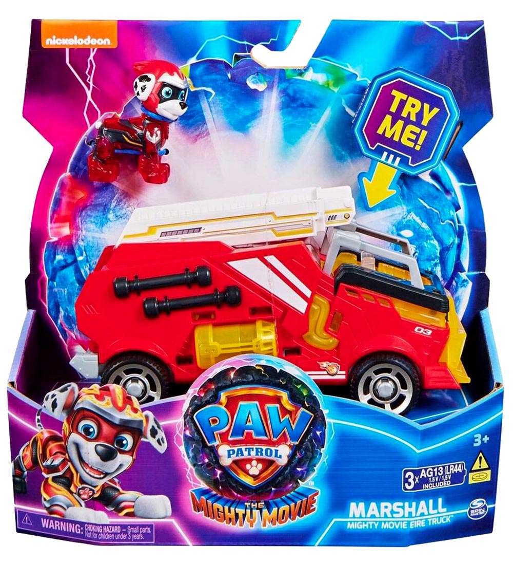 Paw Patrol Legetøjsbil m. Lyd/Lys - 18 cm - Movie 2 - Marshall M