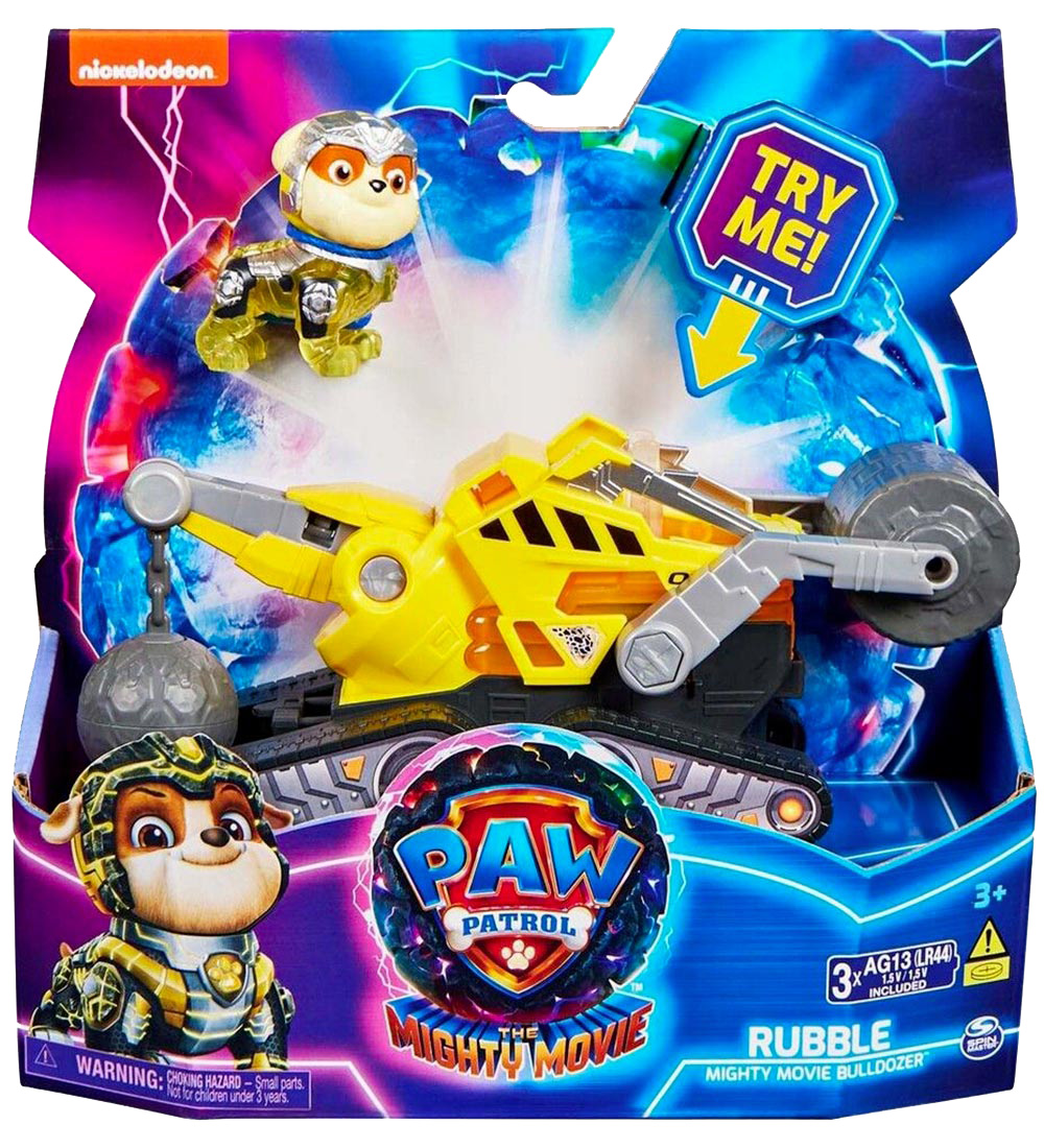 Paw Patrol Legetøjsbil m. Lyd/Lys - 18 cm - Movie 2 - Rubble Mig