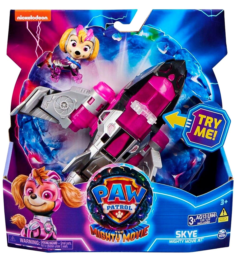 Paw Patrol Legetøjsfly m. Lyd/Lys - 20 cm - Movie 2 - Skye Might