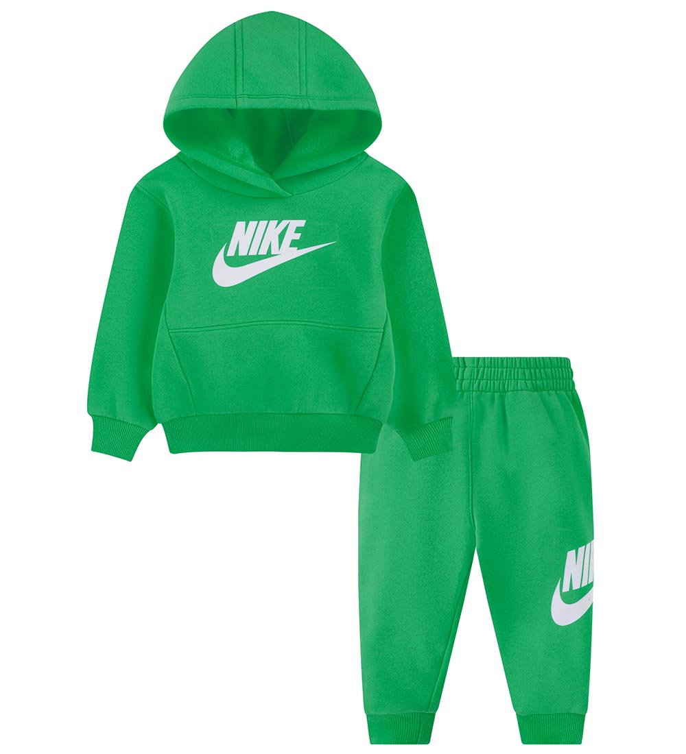 Nike Sweatsæt - Stadium Green m. Hvid