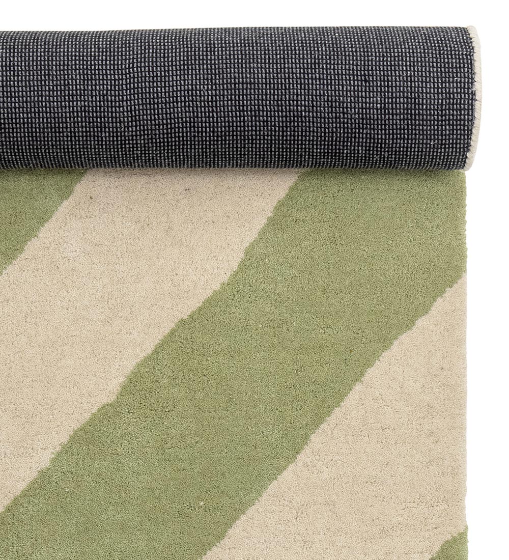 Bloomingville Mini Gulvtæppe - Uld - 120x60 cm - Froggy - Grøn