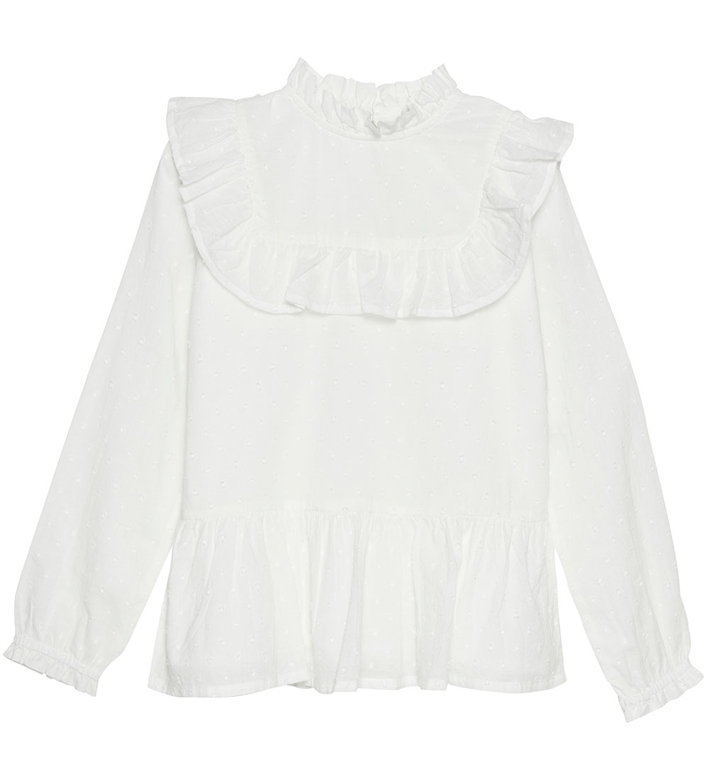 Creamie Bluse - Dobby - Cloud
