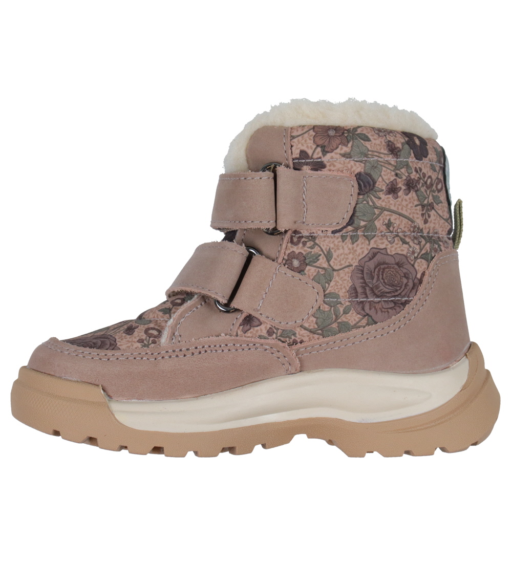 Wheat Vinterstøvler - Millas - Tex - Dusty Rouge m. Blomster