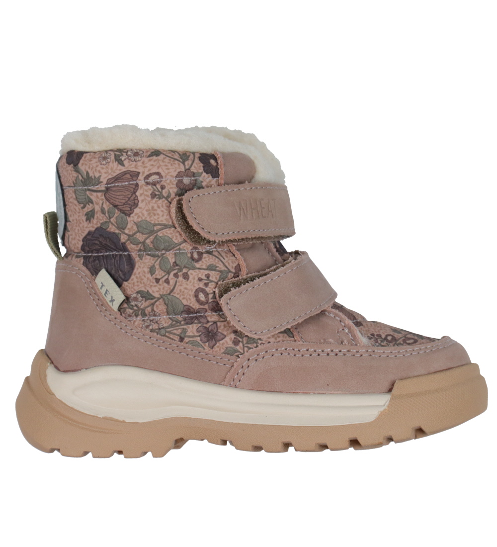 Wheat Vinterstøvler - Millas - Tex - Dusty Rouge m. Blomster