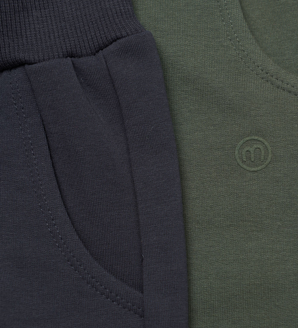 Minymo Sweatpants - 2-pak - Dark Navy/Green
