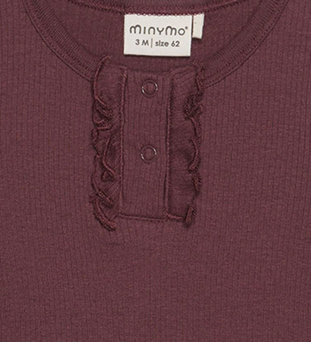 Minymo Body l/æ - Modal - Rib - Catawba Grape
