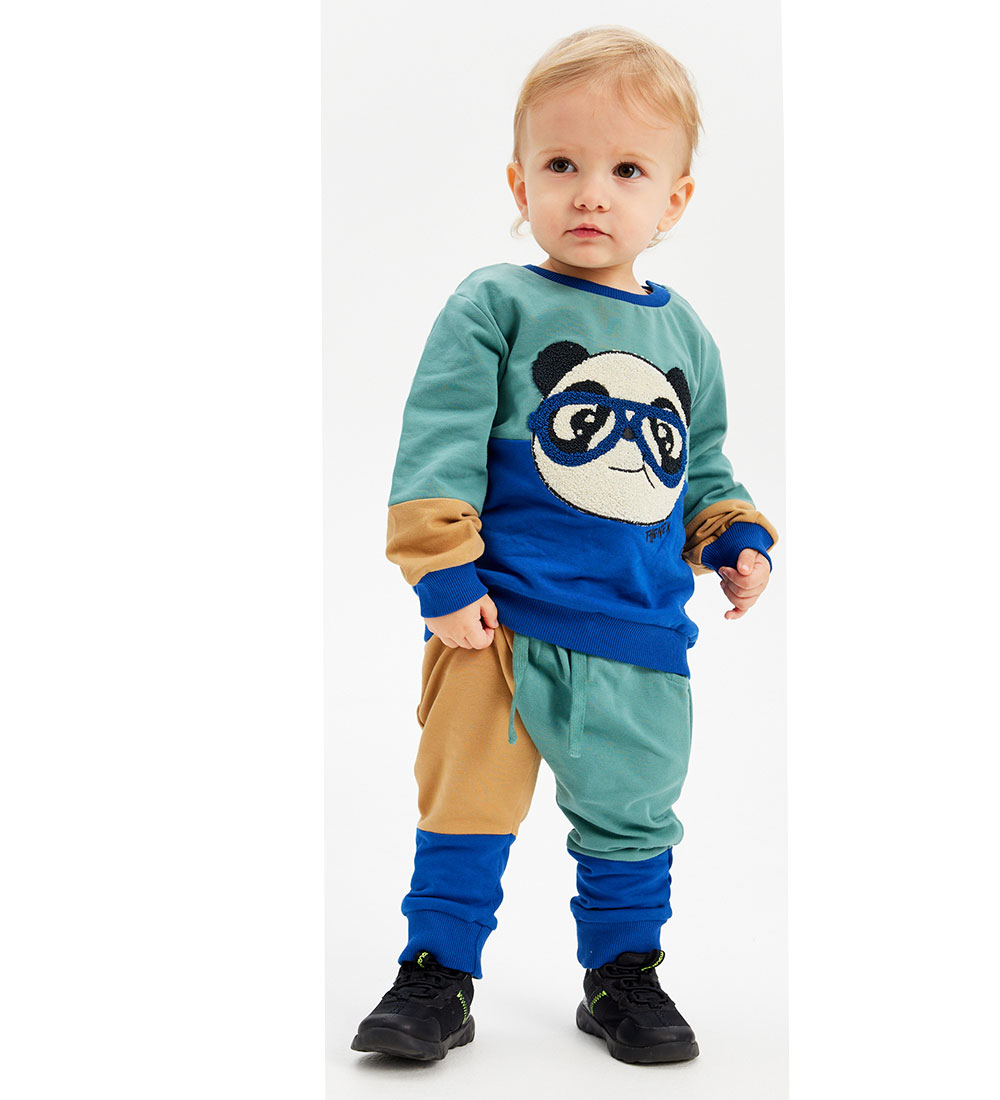 The New Siblings Sweatpants - TnsIago - Monaco Blue/Aquagrøn/Lys