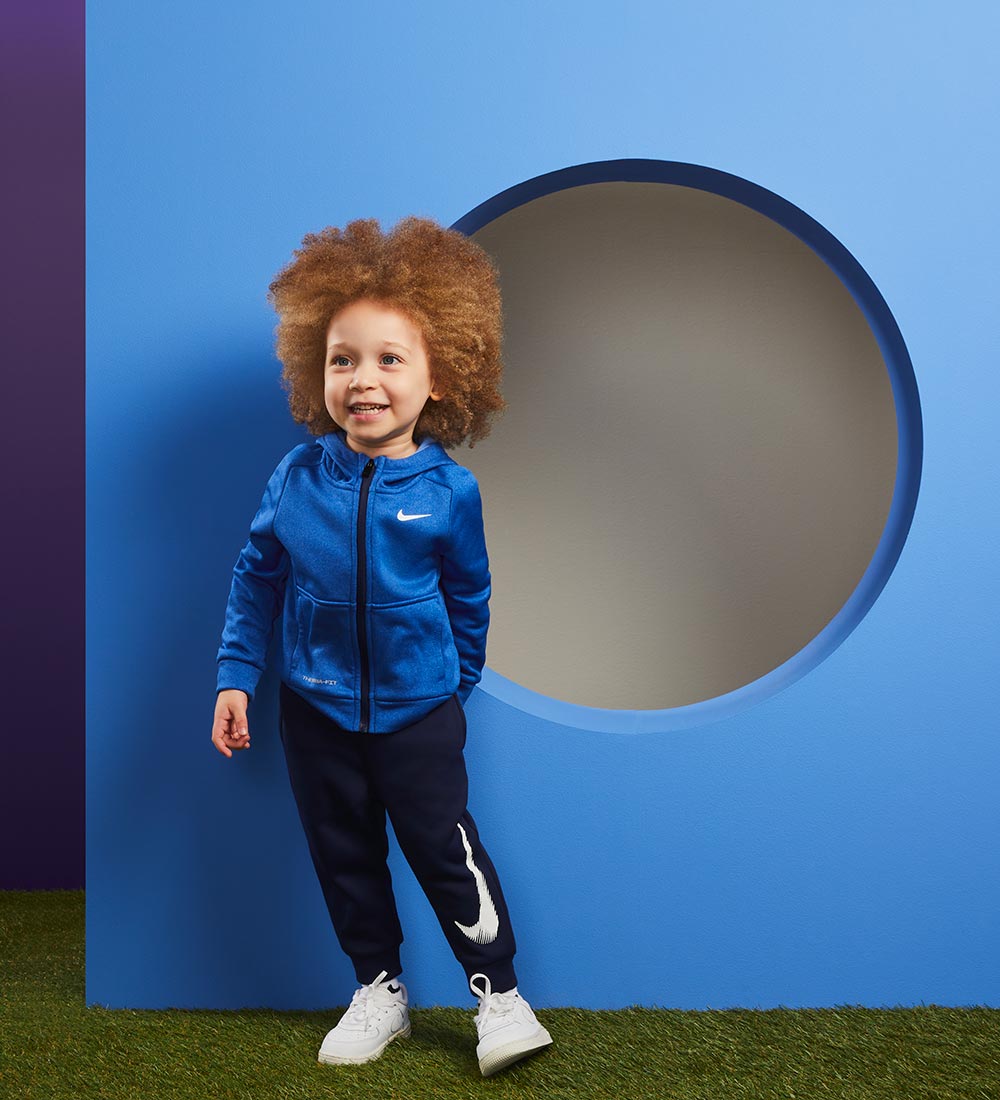 Nike Træningssæt - Midnight Navy/Blå m. Hvid
