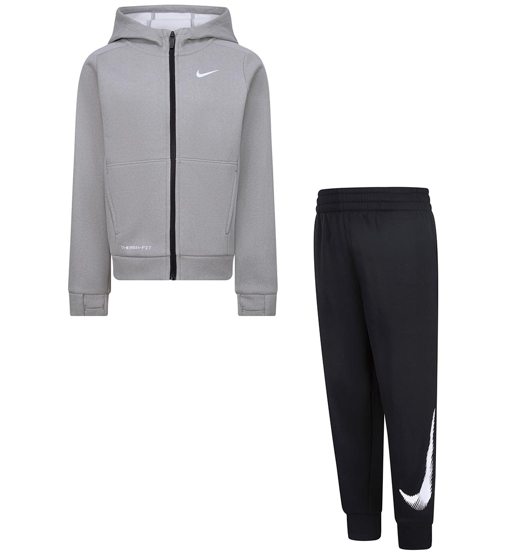 Nike Træningssæt - Sort/Grå m. Hvid