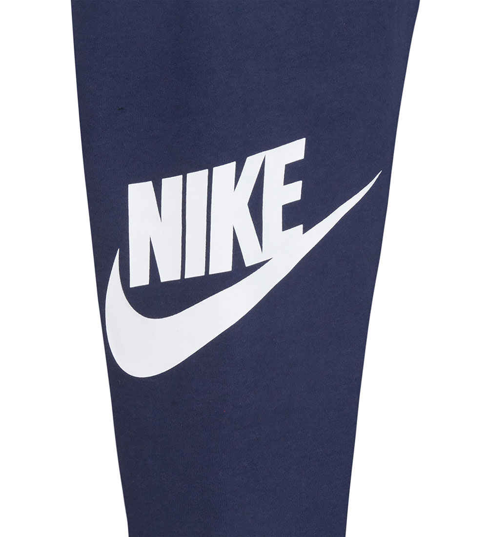 Nike Sweatsæt - Midnight Navy m. Hvid