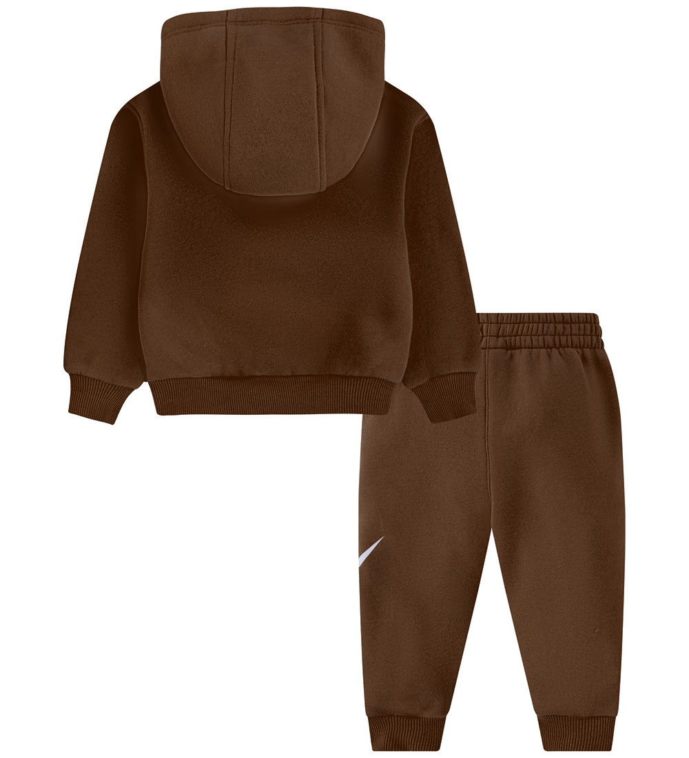 Nike Sweatsæt - Cacao Wow m. Hvid