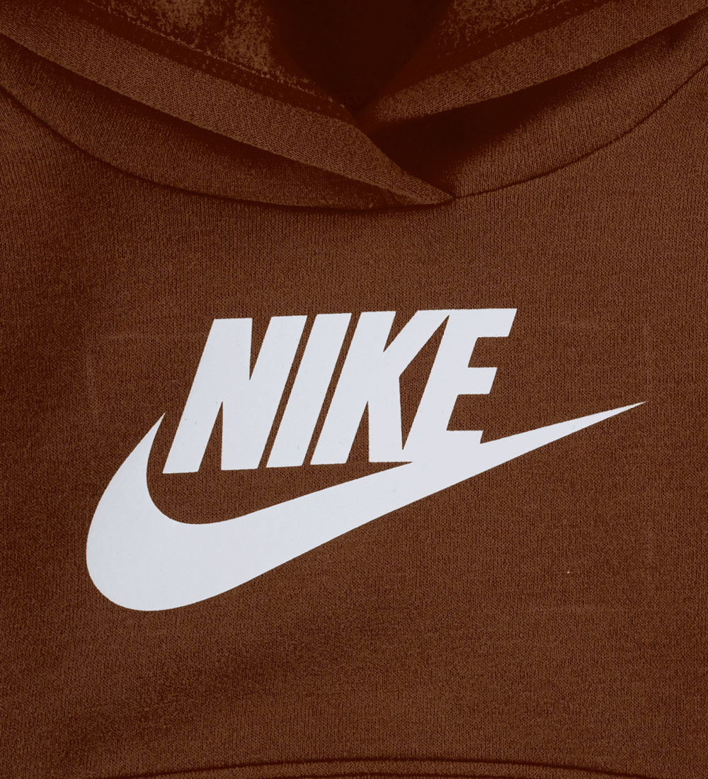 Nike Sweatsæt - Cacao Wow m. Hvid
