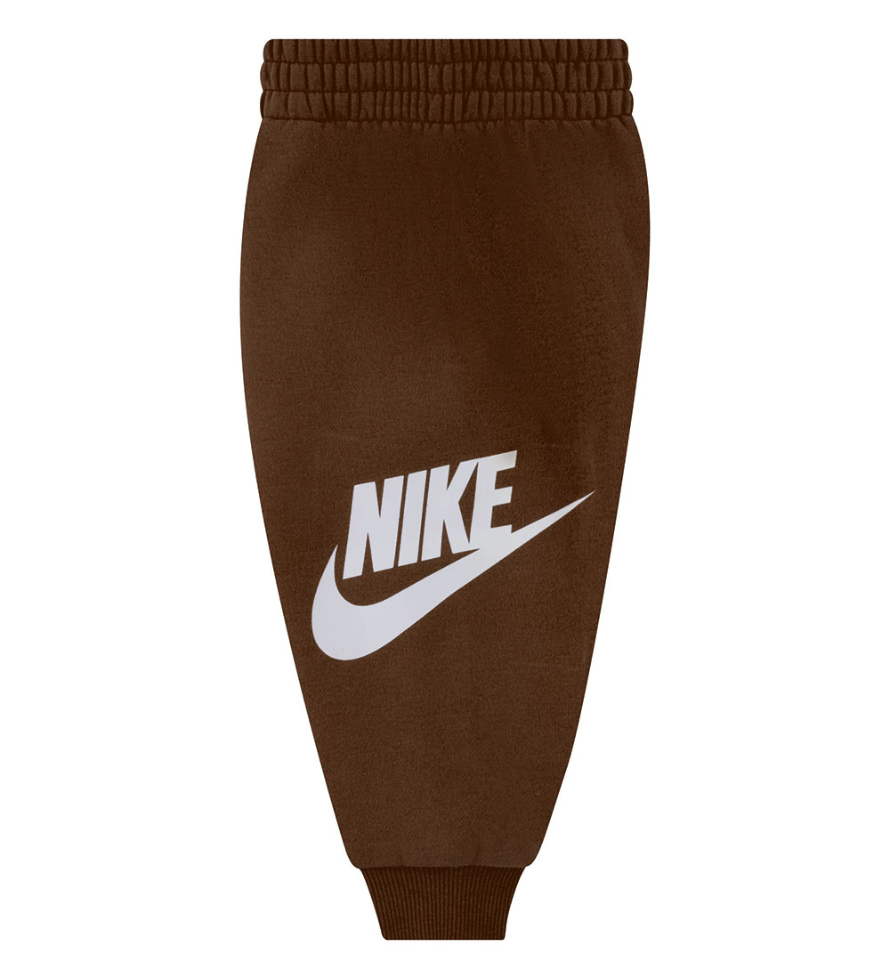 Nike Sweatsæt - Cacao Wow m. Hvid