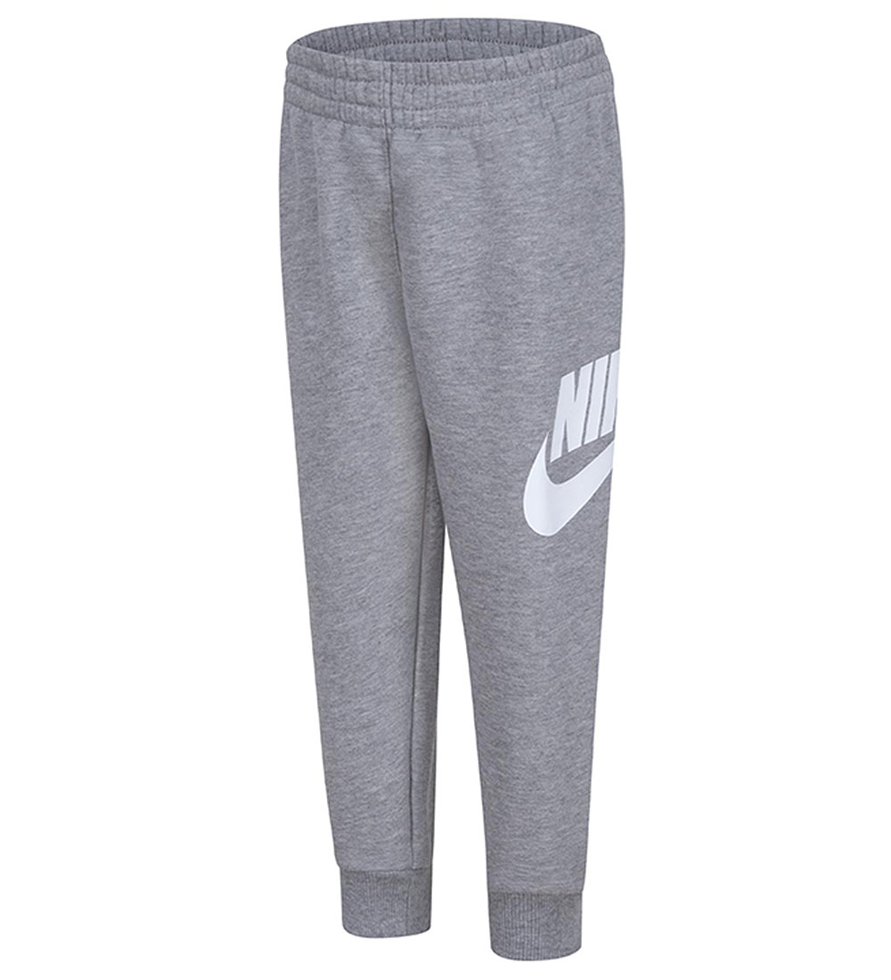 Nike Sweatsæt - Gråmeleret m. Hvid