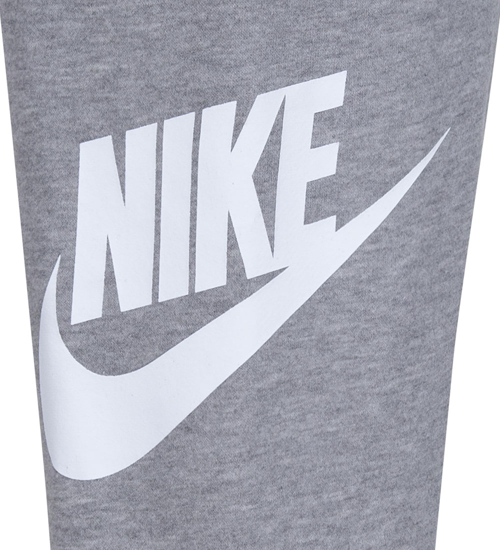 Nike Sweatsæt - Gråmeleret m. Hvid