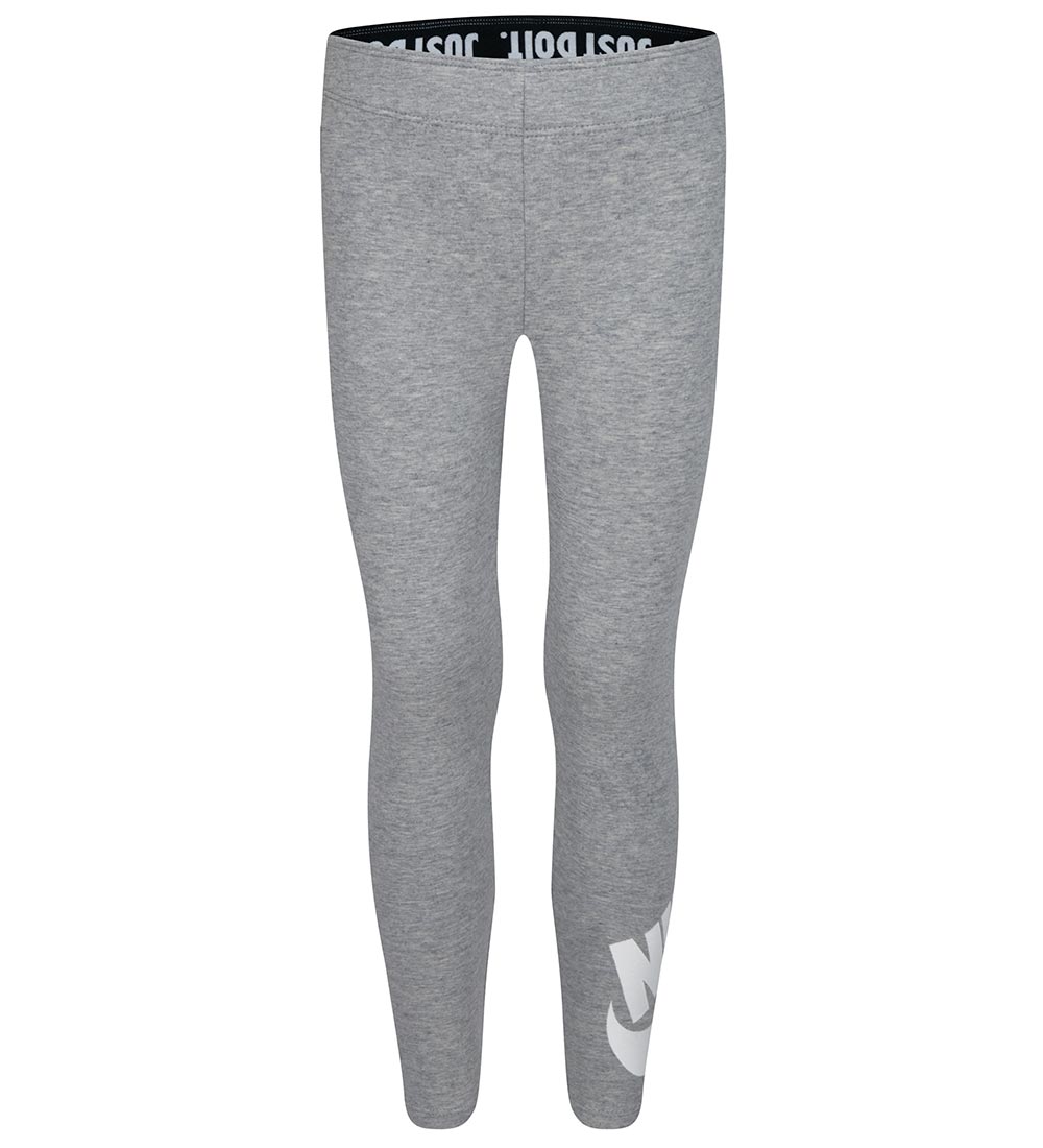 Nike Leggings - Gråmeleret m. Hvid