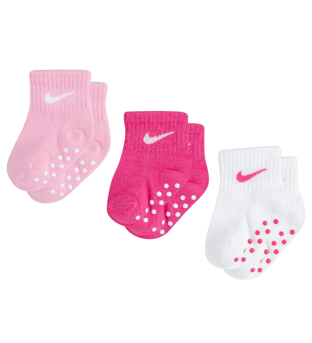 Nike Strømper - 3-pak - Dark Hyper Pink/Rosa/Hvid