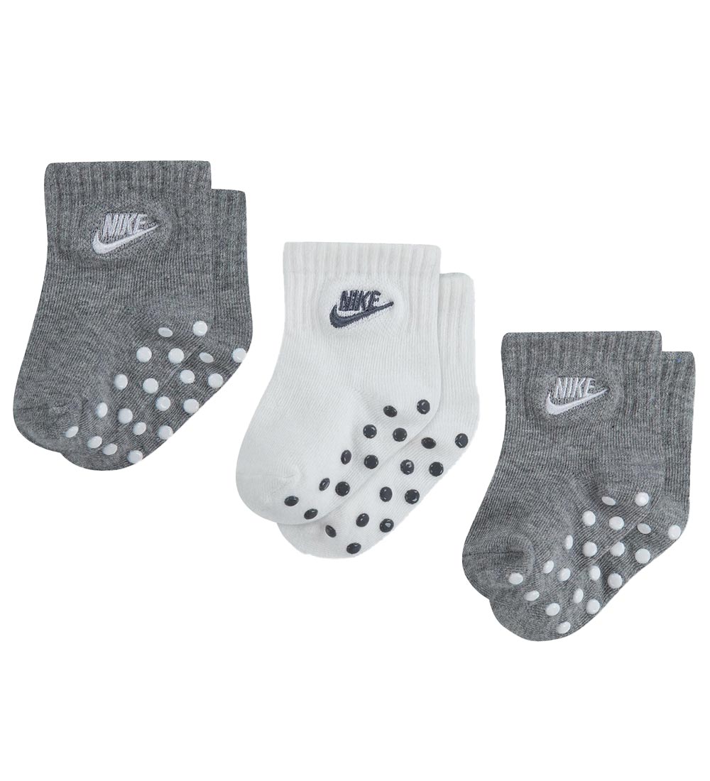 Nike Strømper - 3-pak - Hvid/Gråmeleret