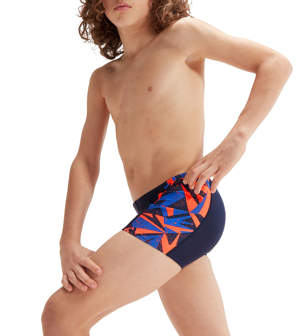 Speedo Badebukser - Hyper Boom Panel Aquashorts - Blå/Orange