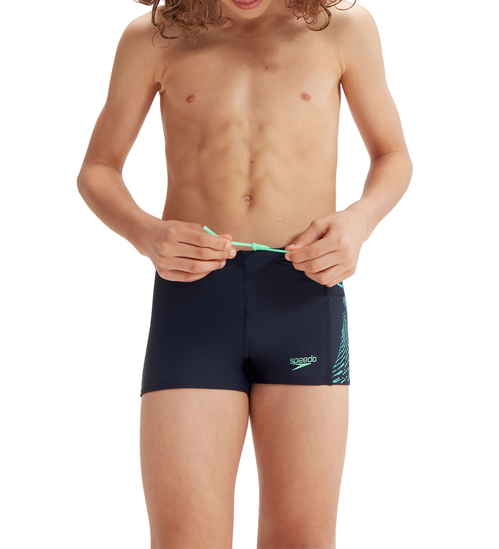 Speedo Badebukser - Plastisol Placement Aquashorts - Navy/Grøn
