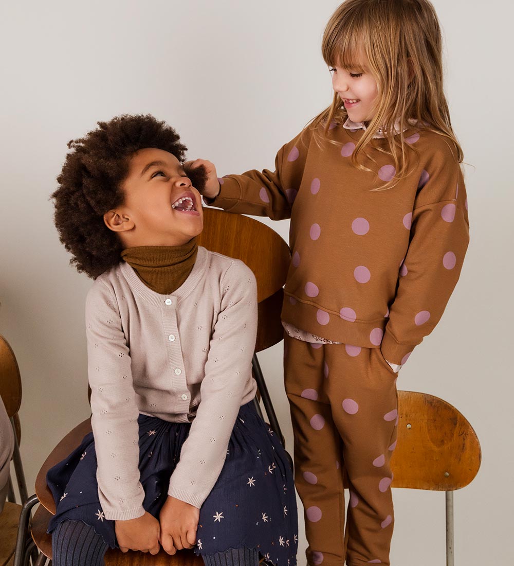 MarMar Sweatpants - Palina - Cream Taupe Dot