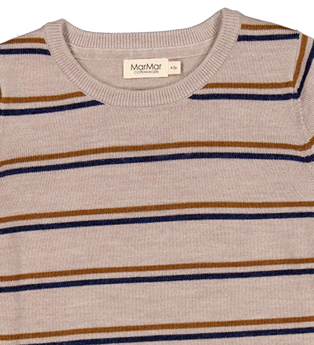 MarMar Bluse - Uld - Tano - Beige Stripe