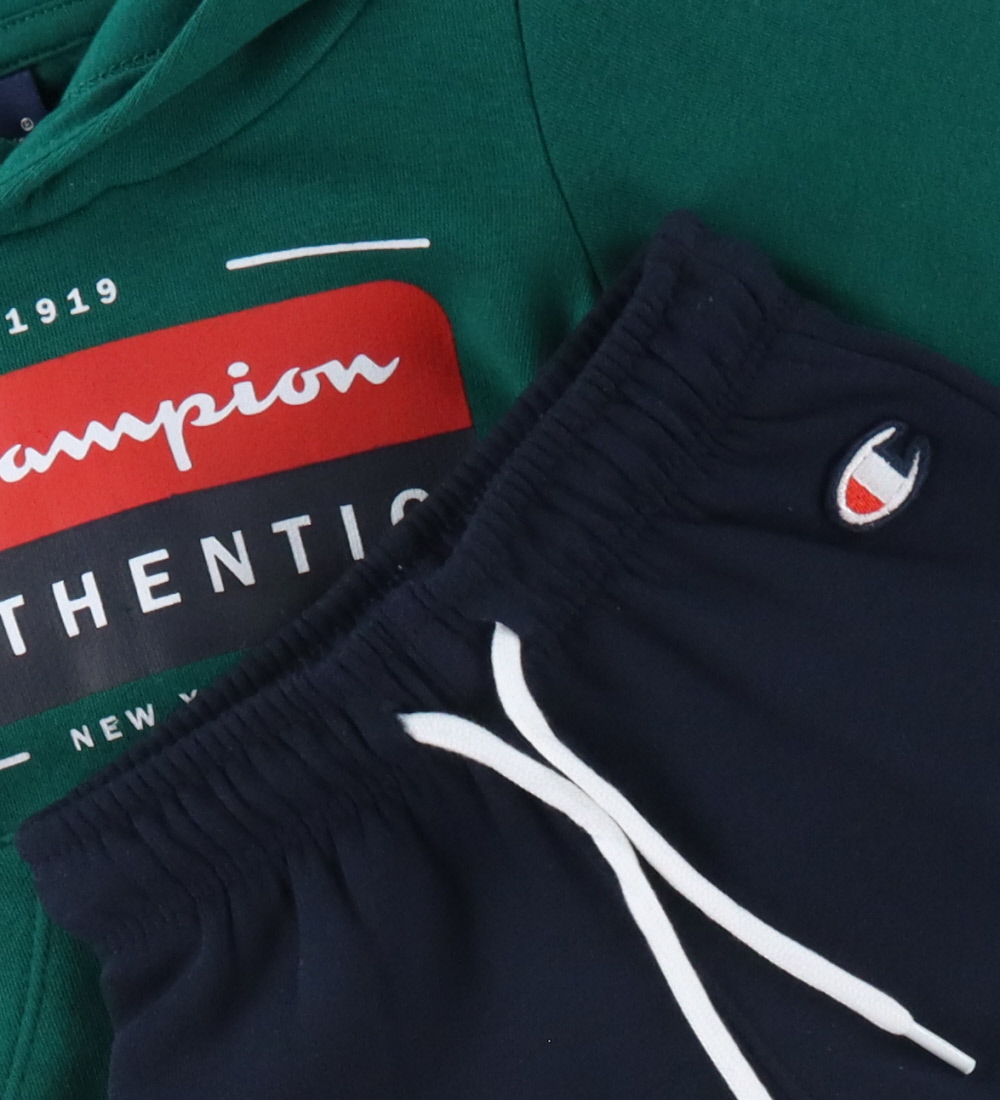Champion Sweatsæt - Hættetrøje/Sweatpants - Grøn
