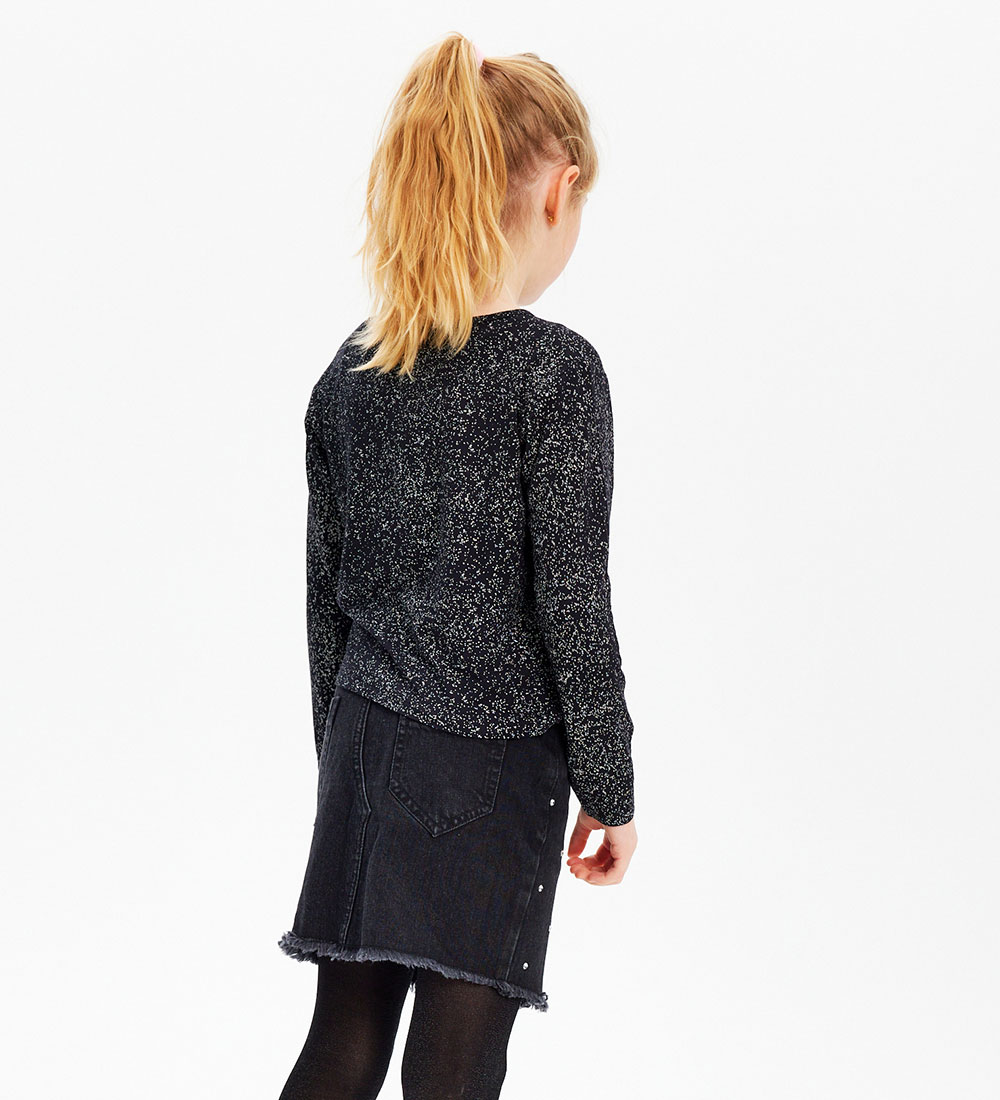 The New Nederdel - Denim - TnIsia - Sort m. Similisten