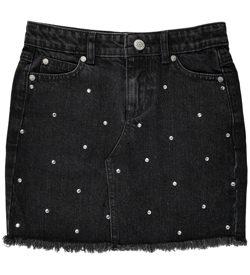 The New Nederdel - Denim - TnIsia - Sort m. Similisten