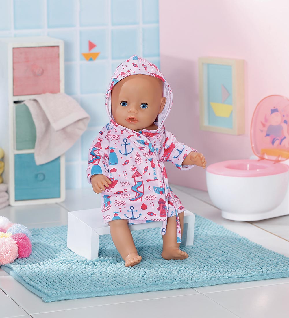 Baby Born Dukketøj - Badekåbe - Rosa