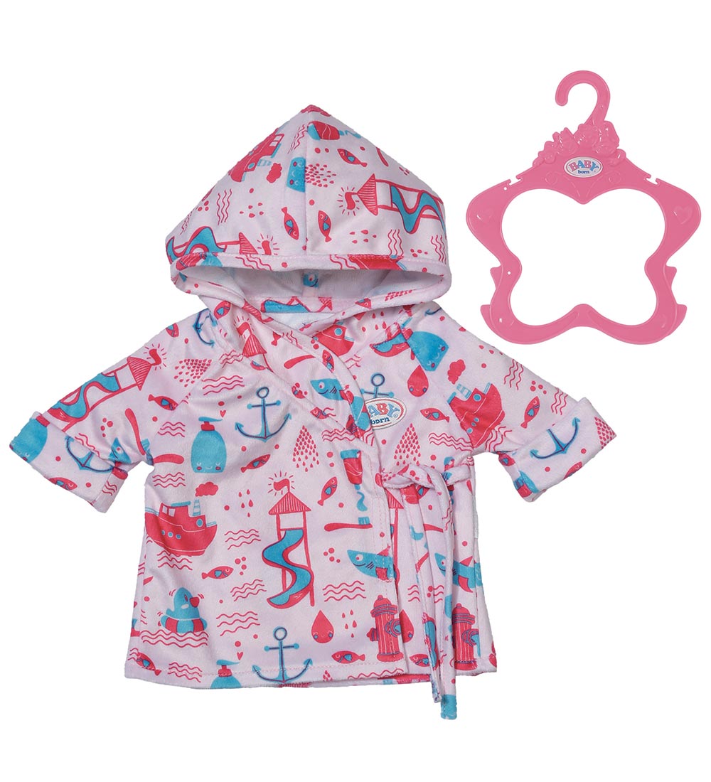 Baby Born Dukketøj - Badekåbe - Rosa
