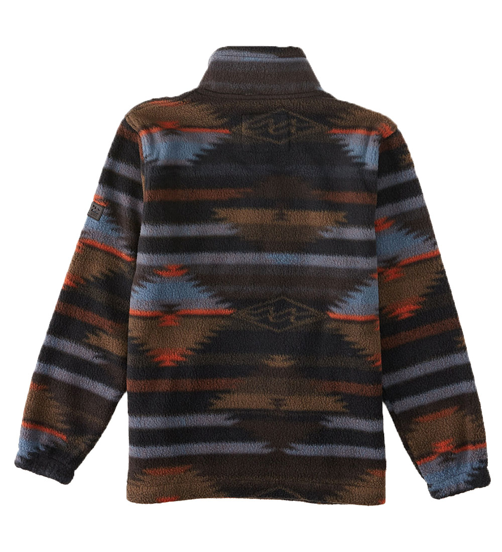 Billabong Fleecetrøje - Boundary Mock Neck - Sort/Blå/Rød