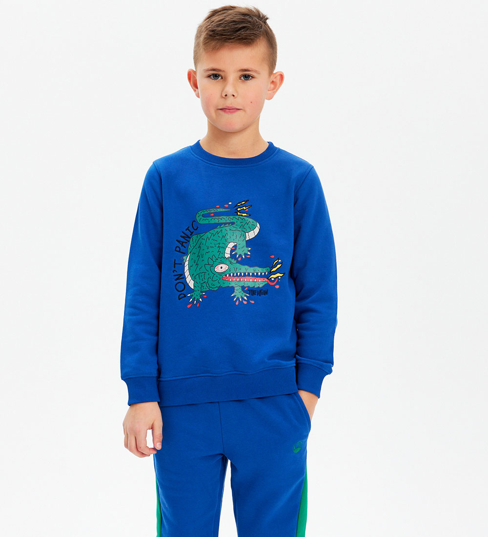 The New Sweatshirt - TnImran - Monaco Blue m. Krokodille
