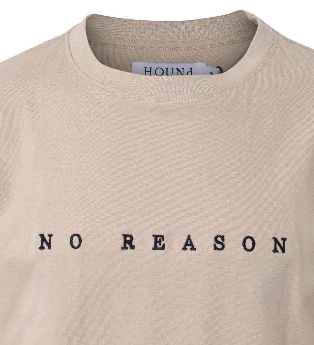 Hound T-Shirt - Sand m. Broderi