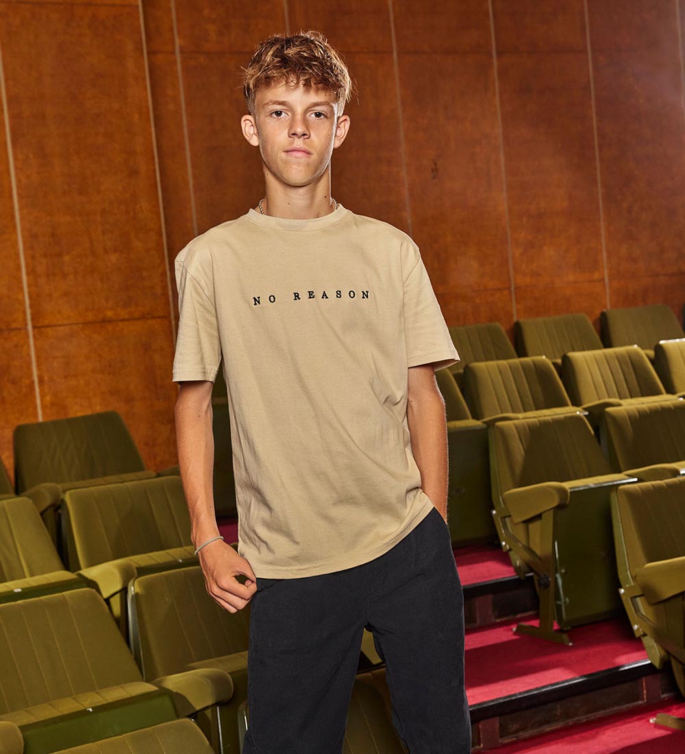Hound T-Shirt - Sand m. Broderi