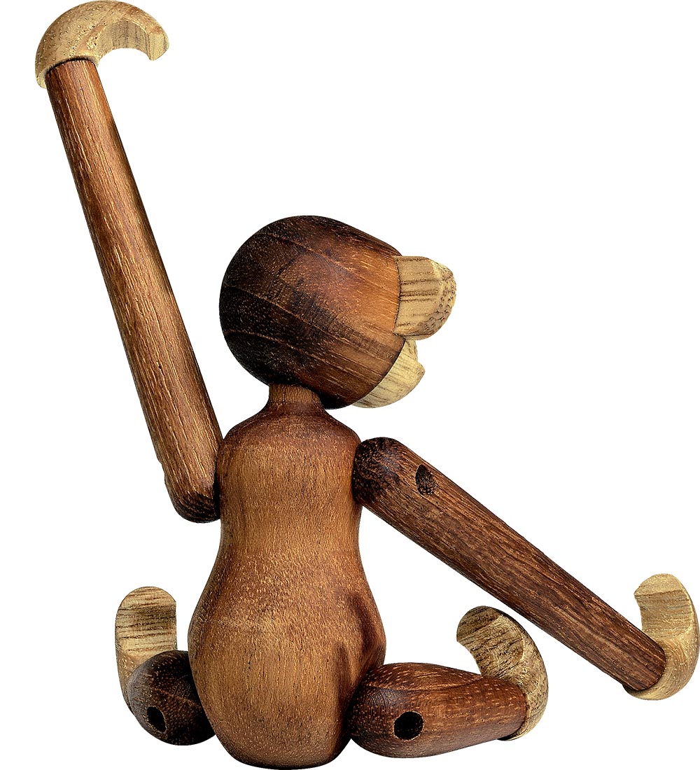 Kay Bojesen Træfigur - Abe - 10 cm - Mini - Teak/Limba