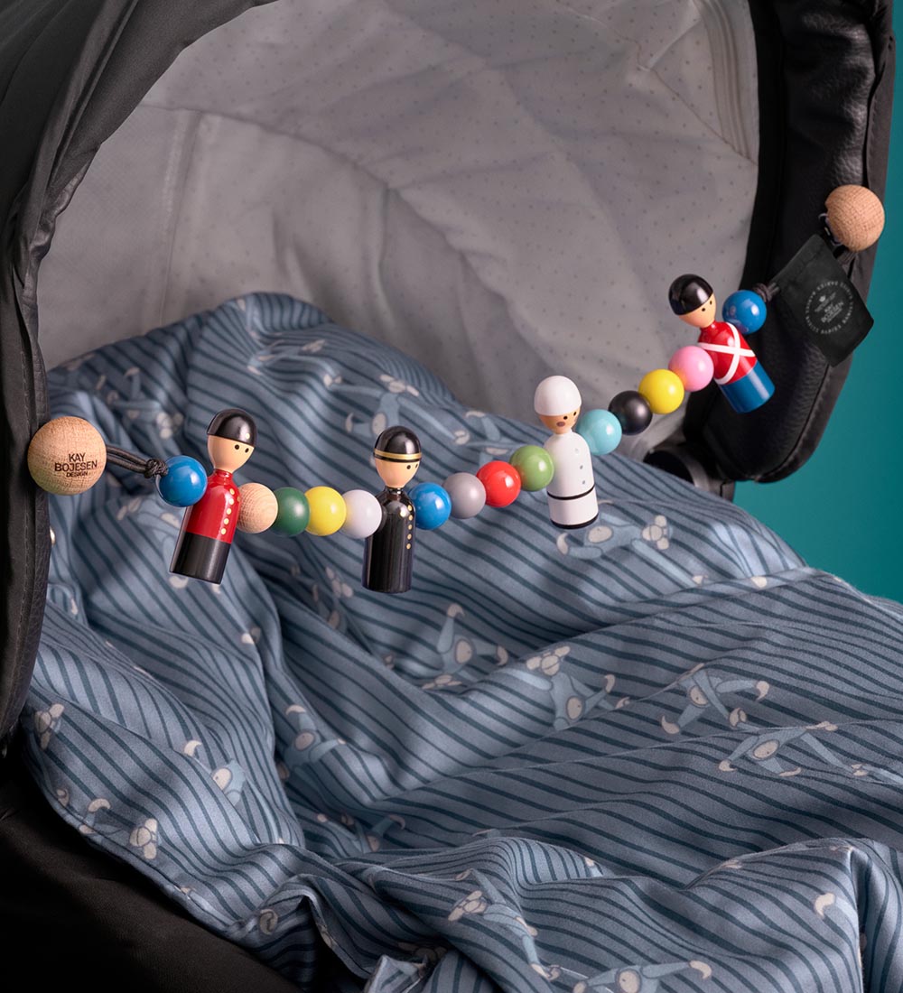 Kay Bojesen Sengetøj - Baby - Blå m. Aber
