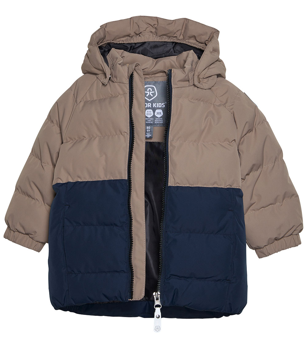 Color Kids Dynejakke - Fossil/Total Eclipse