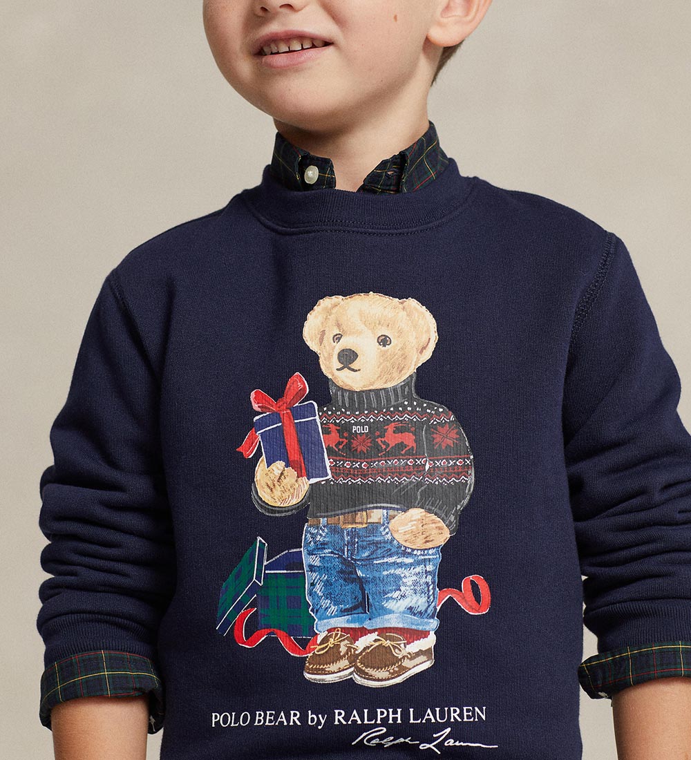 Polo Ralph Lauren Sweatshirt - Holiday - Navy m. Bamse