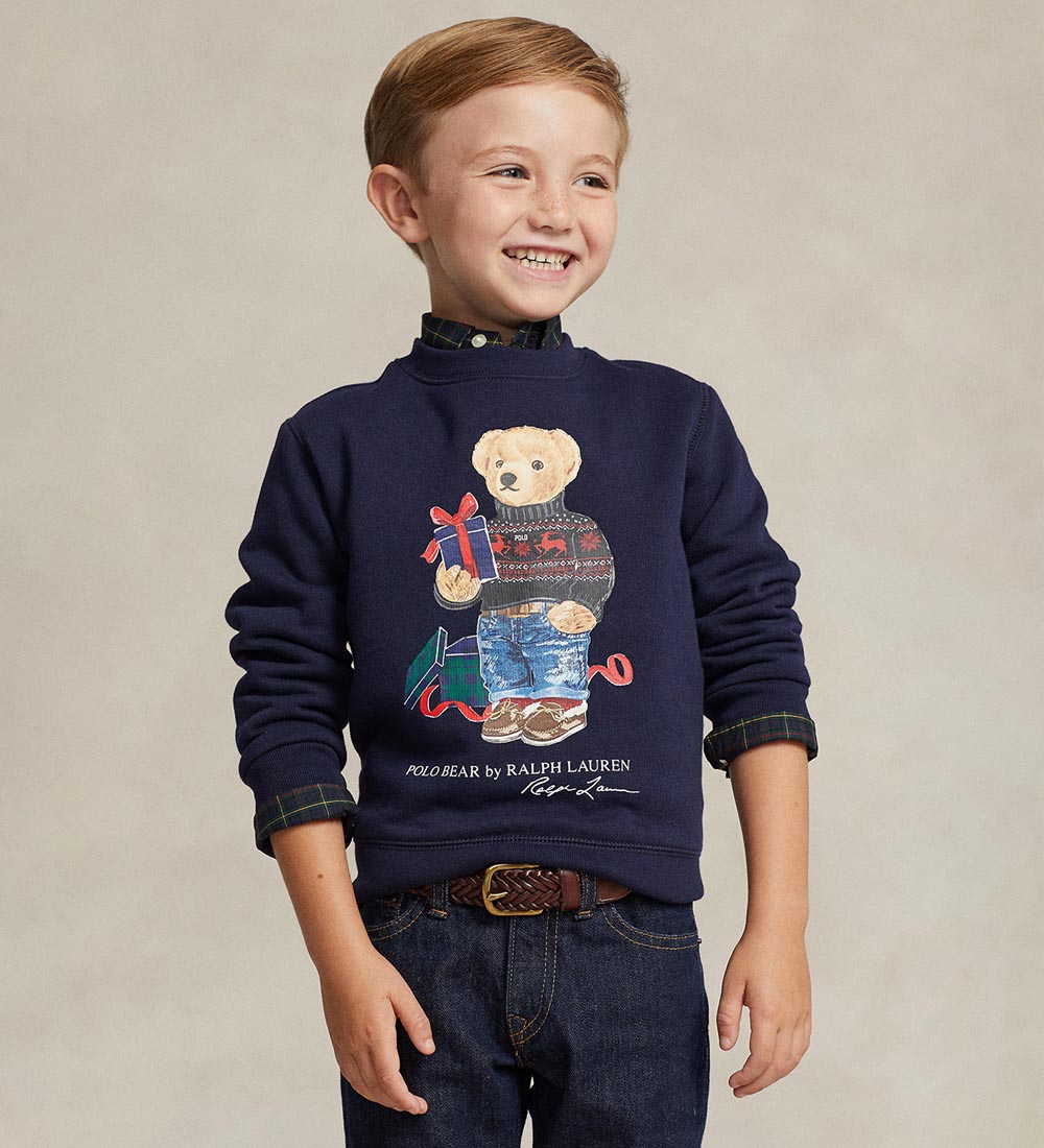 Polo Ralph Lauren Sweatshirt - Holiday - Navy m. Bamse