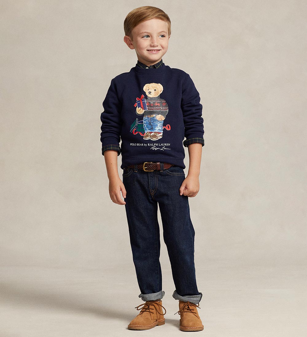 Polo Ralph Lauren Sweatshirt - Holiday - Navy m. Bamse