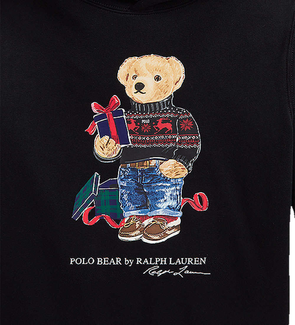 Polo Ralph Lauren Hættetrøje - Holiday - Sort m. Bamse
