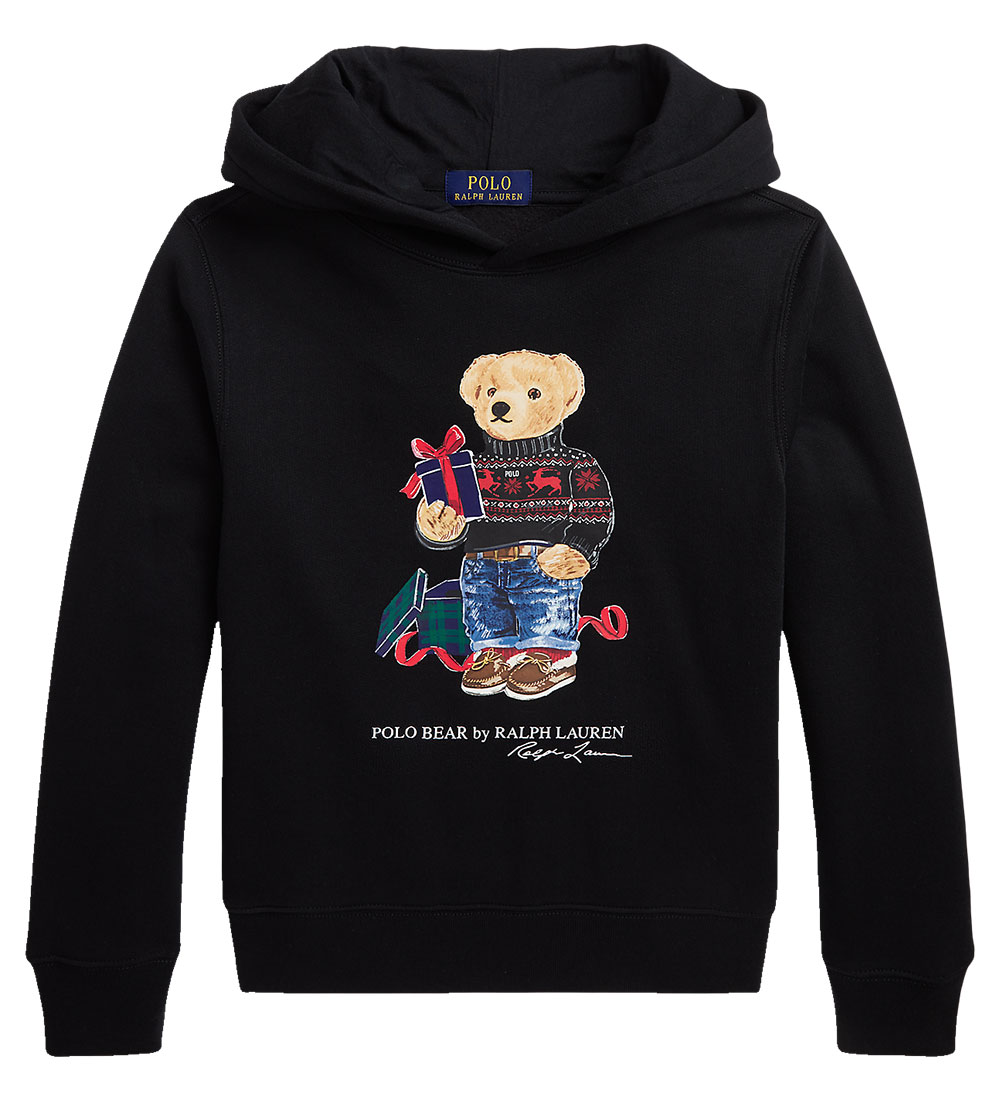 Polo Ralph Lauren Hættetrøje - Holiday - Sort m. Bamse