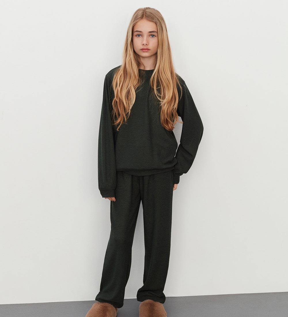 Sofie Schnoor Girls Sweatpants - Cosma - Dark Green